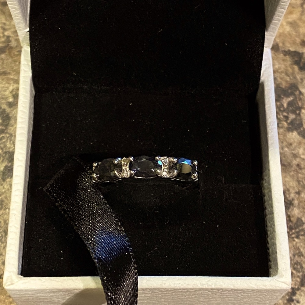 925 Sterling Silver, 3 Stone Ring size 7